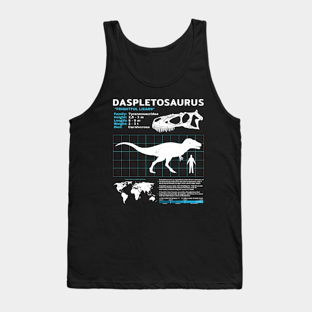 Daspletosaurus data sheet Tank Top by NicGrayTees